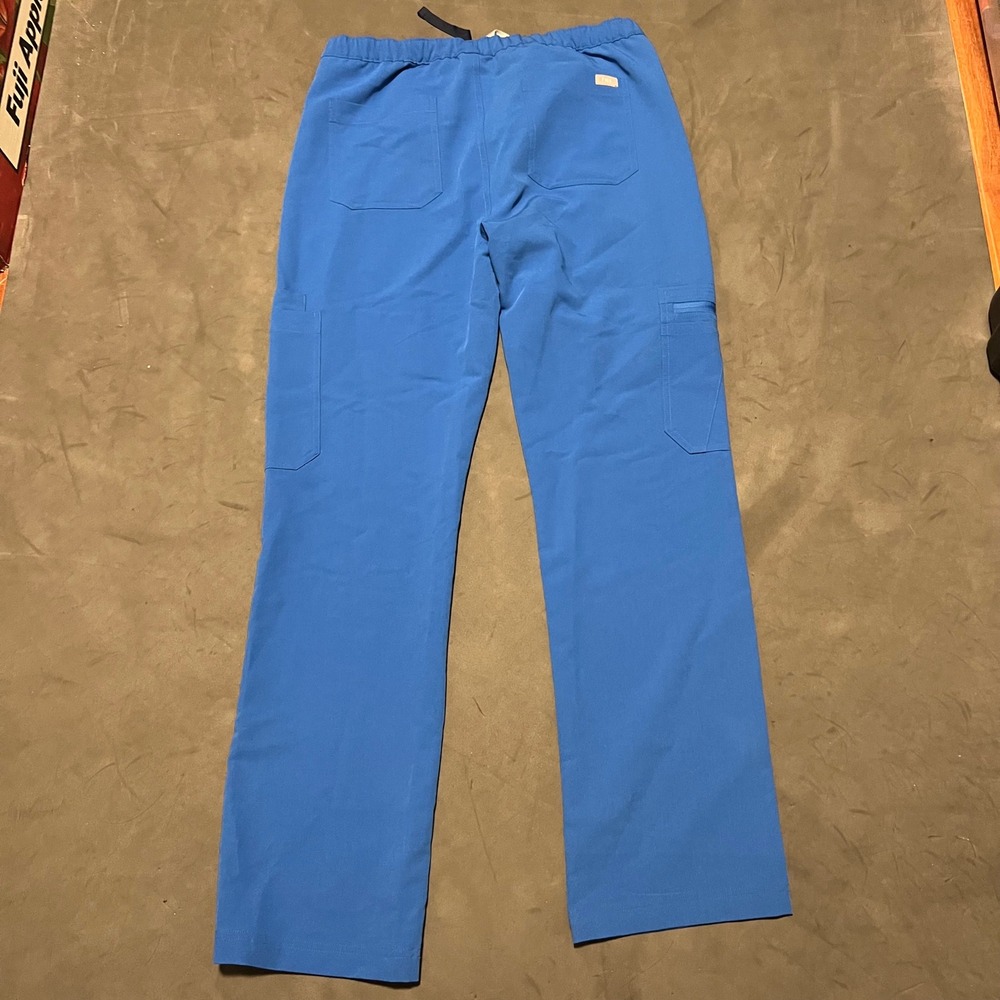 Figs Cairo Cargo Scrub Straight Leg Pants Mens Medium Blue TM3001 - Picture 2 of 9